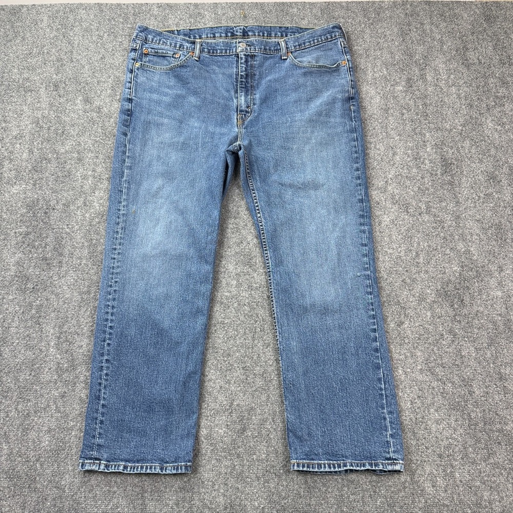 Levis 514 Mens Jeans Size 44x32 Straight Leg‎ Stretch Medium Wash Red Tab Denim